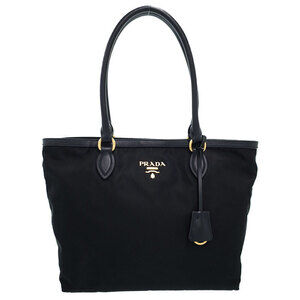 Prada Tessuto Vela Tote Shoulder Bag Black